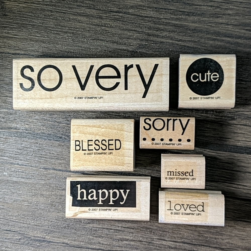 Stampin' Up! 'so very' set of 8 stamps